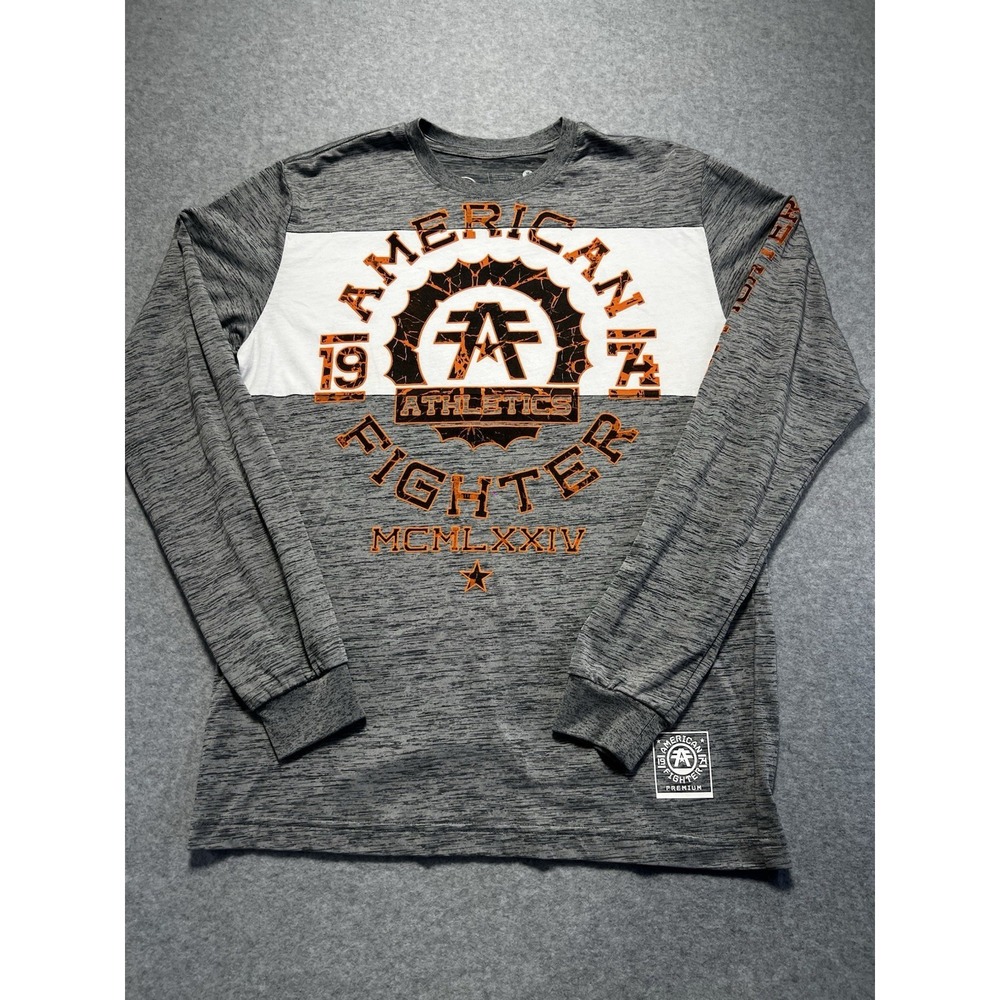 BKE American Fighter Men's Long Sleeved Graphic T-Shirt Size M